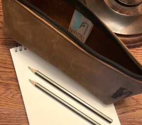 Genuine Leather Pencil Bag