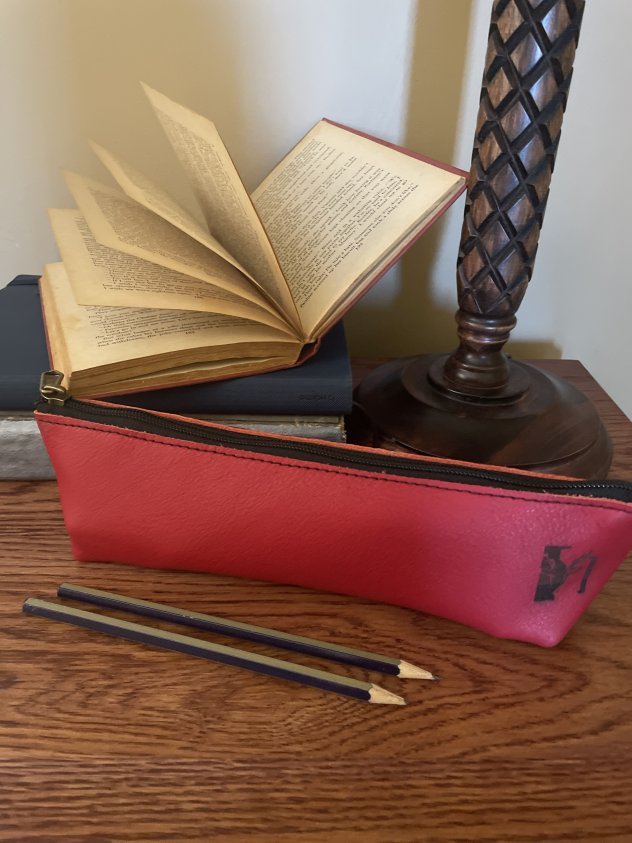 Genuine Leather Pencil Bag 
