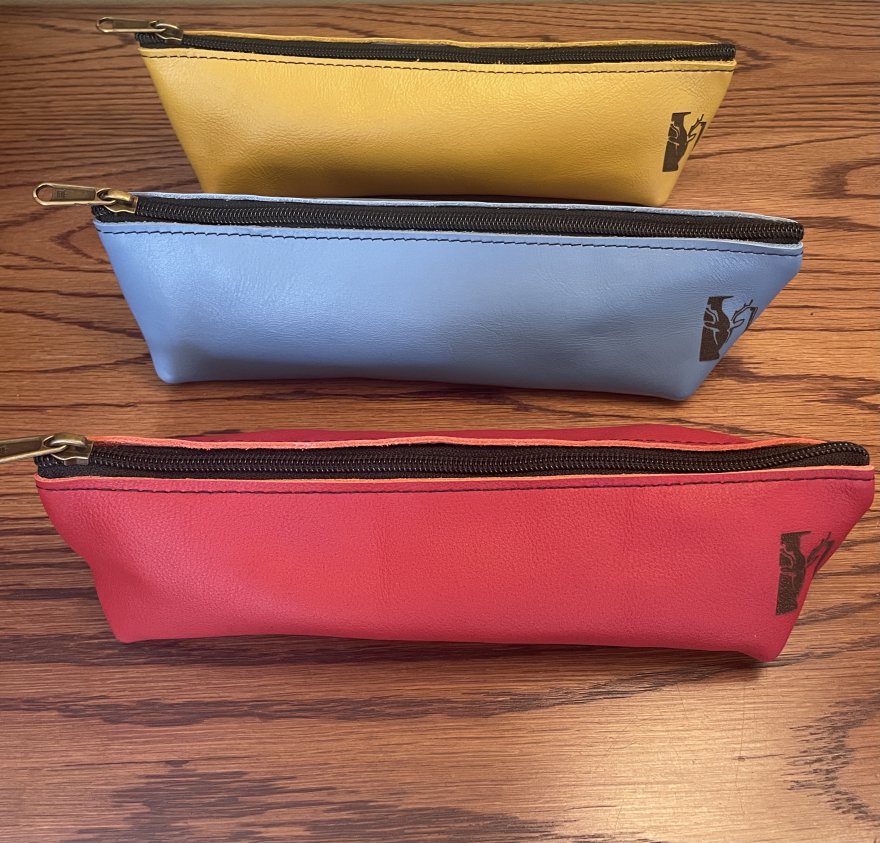 Genuine Leather Pencil Bags SPECIAL COMBO  of THREE Primary colors R730 Valued @R867